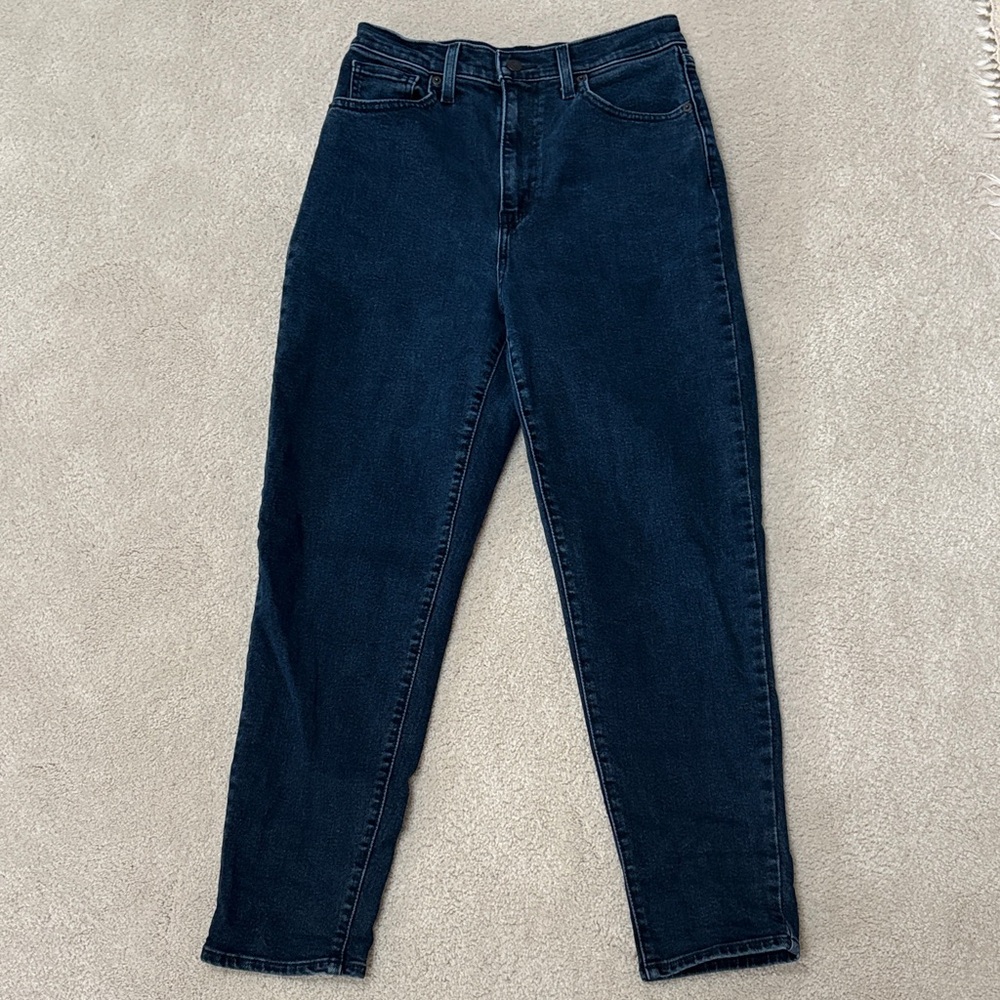 Levi's Dark Blue High Wasted Tapered Leg Women's Jeans 27x27